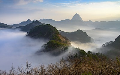 오늘아침 광대봉
