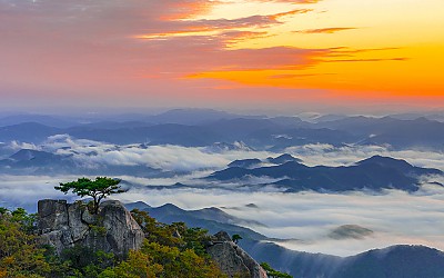 오늘아침 대둔산