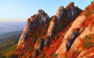 도봉산 암봉 절정의 단풍
