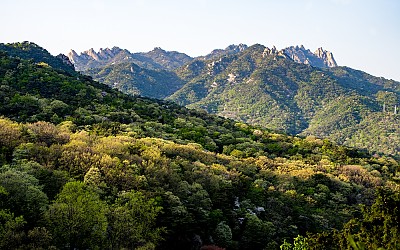 해질녘에 도봉산을 바라보다...