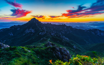 태풍이 오기전에 ...월출산 여명