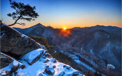 장태산 일출 !!!