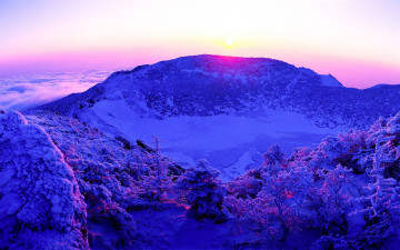 겨울 백록담 - 한라산