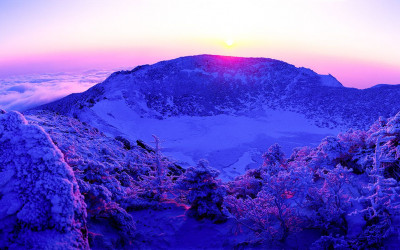 겨울 백록담 - 한라산