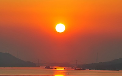 남해의 일몰