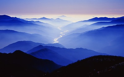 지리산에서 본 섬진강 - 지리산