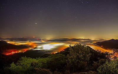 팔당호의 새벽풍경