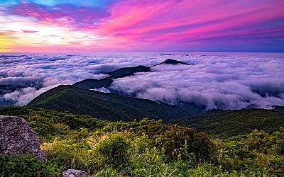 지리산 노고단 일출