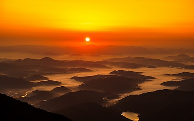 가야산 일출