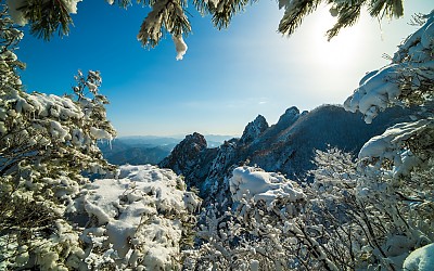 설경속 사자봉 엿보기