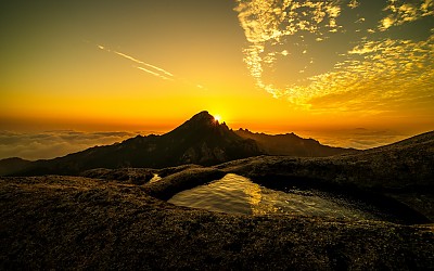 일상적인 월출산 구정봉  일출