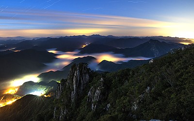 대둔산의야경