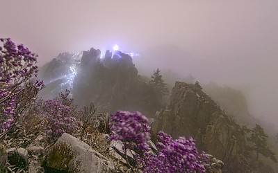 주작산 밤