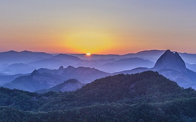 운해 없는 광대봉