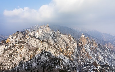 설악 공룡능선 설경