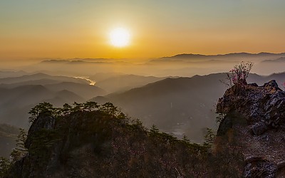 구봉산의 여러 일출