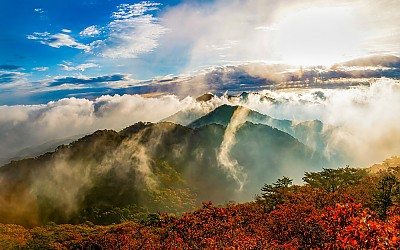 속리산의 가을아침