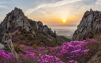 덕룡산의 아침풍경