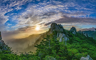 신선대의 아침풍경