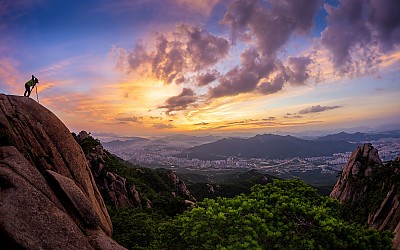도봉산의 여명