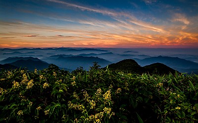 곰직이산의 아침