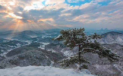 투구봉의 겨울