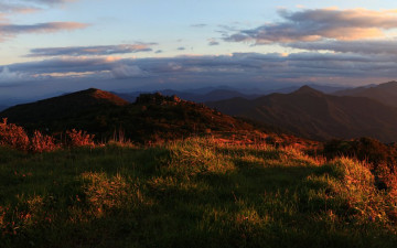 덕유의 노을 빛
