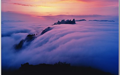 설악산의 운해 폭포