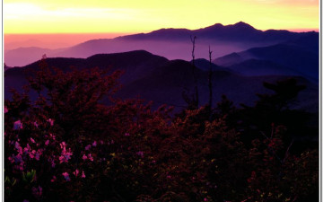 지리산 반야봉 여명