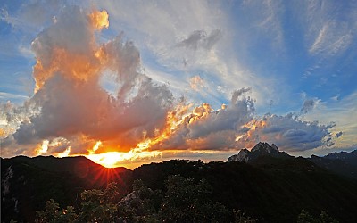 북한산일몰