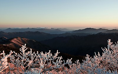 덕유산 중봉에서