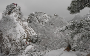 도봉산의 설경.