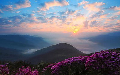 지리산의 아침