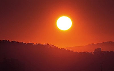 북한산능선 일출