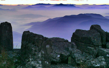 무등산 신선바위에서 본 모후산 풍경