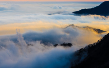 청옥산 자락 운해와 빛..