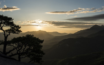 속리산 자락의 아침풍경