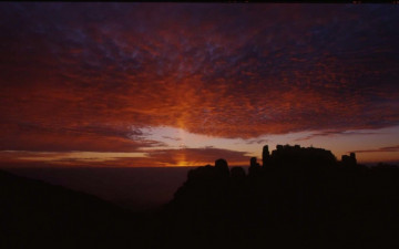 일출봉에 여명이