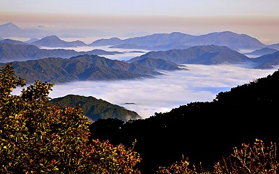 장안산에서 바라본 안성