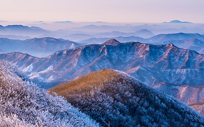 운장산에서 무등산을 보다