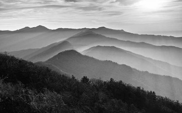 명선봉에서 본 지리 주능선