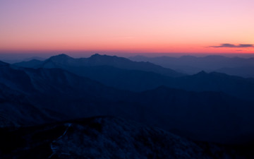 덕유 중봉의 일몰