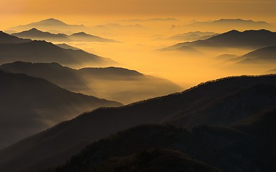 지리산의 겨울아침