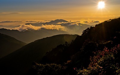 천왕봉 일몰2
