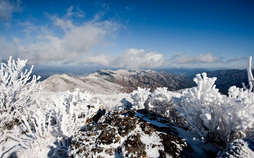 만복대 초설과 상고대