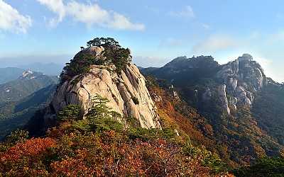 도봉산 주봉의 가을