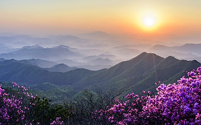 오늘아침 대둔산