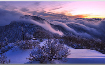 지리 중봉의 일몰