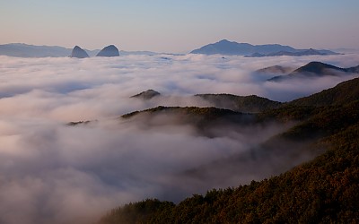 마이산의 아침