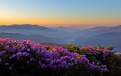 지리산과섬진강.